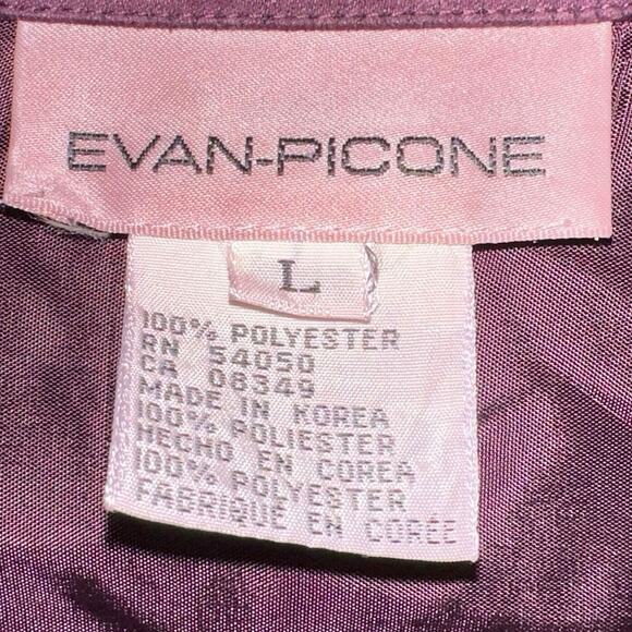 Evan-Picone Purple Button Down Faux Suede Blouse Y2K - Picture 3 of 3